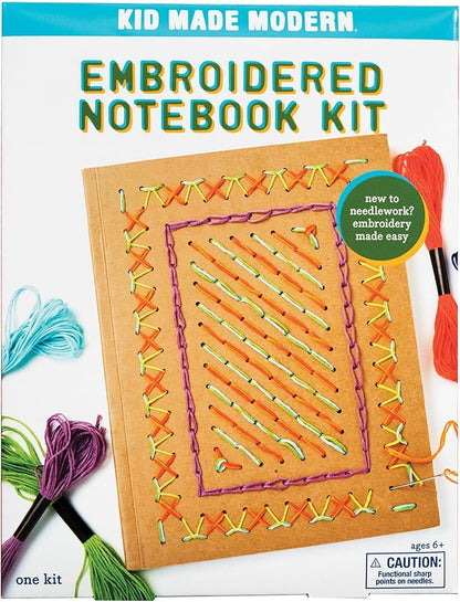 Kid Made Modern Embroidered Notebook Craft Kit - Kids Arts & Crafts | Kid Journal