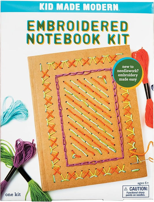 Kid Made Modern Embroidered Notebook Craft Kit - Kids Arts & Crafts | Kid Journal