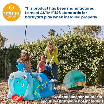 ECR4Kids Willow Climb-N-Crawl Whale, 2-Section Extension Set, Add-on Item, Cyan/Capri Blue