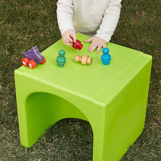 ECR4Kids Tri-Me 3-In-1 Cube Chair, Kids Furniture, Lime Green