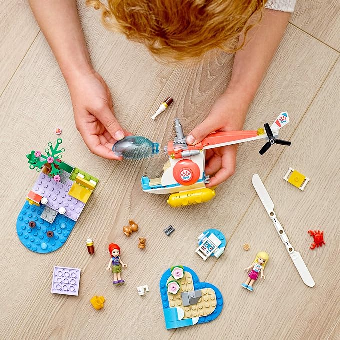 LEGO Friends Vet Clinic Rescue Helicopter 41692 Building Kit; Makes Great Birthday for Kids, New 2021 (249 Pieces)