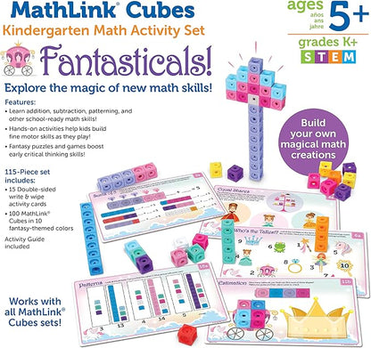 Learning Resources MathLink Cubes Kindergarten Math Activity Set: Fantasticals!