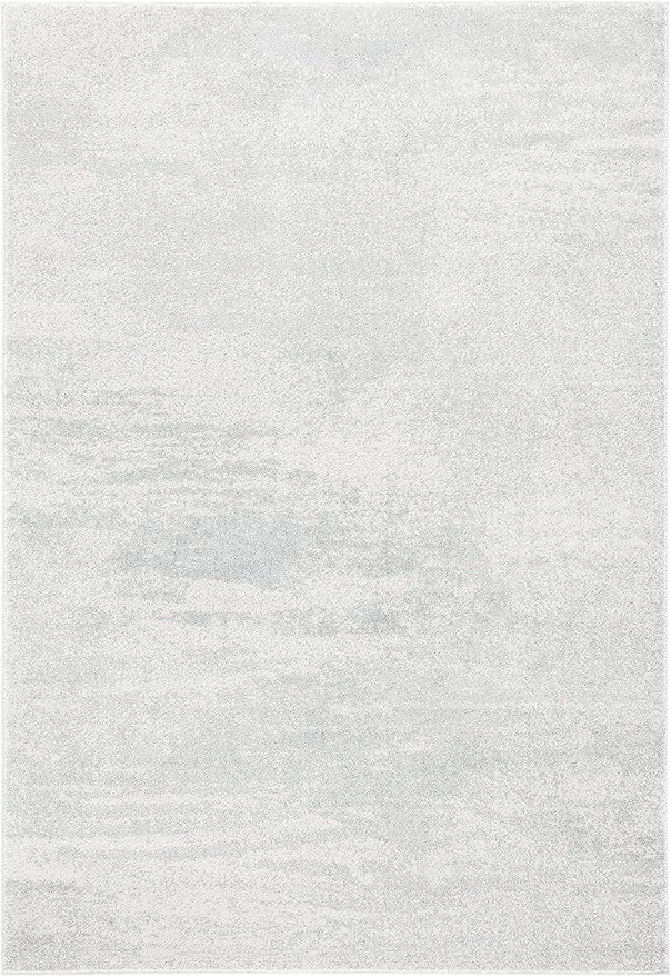 SAFAVIEH Evoke Collection 6'7" x 9' Ivory / Sage EVK272B Modern Abstract Non-Shedding Living Room Bedroom Dining Home Office Area Rug