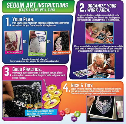Sequin Art 3D, Cat, Sparkling Arts and Crafts Kit; Creative Crafts for Adults and Kids
