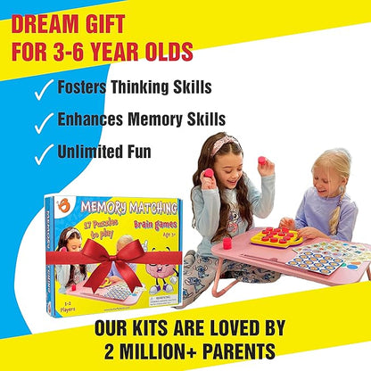 Butterfly EduFields Brain Teaser Puzzles | Memory Matching Games for Kids Ages 4-8 | Board Game, Memory Skills Training Set for Toddlers Ages 4 6 8 Year Old Boys Girls