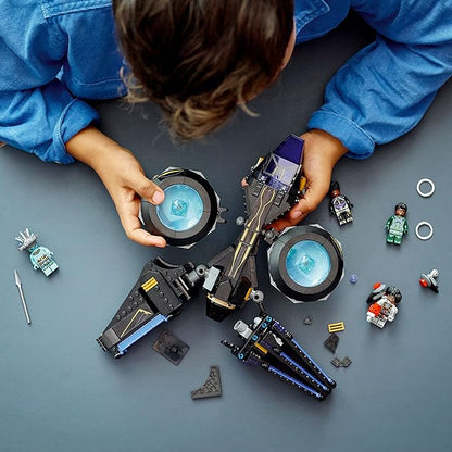 LEGO Marvel Shuri's Sunbird, Black Panther Aircraft Buildable Toy Vehicle for Kids, 76211 Wakanda Forever Set, Avengers Superheroes Gift Idea