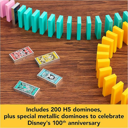 Spin Master Games Disney 100th Anniversary H5 Domino Creations 200 Dominoes & Accessories Domino Artist Lily Hevesh, Disney Gifts Dominoes Set for Adults & Kids Ages 5+