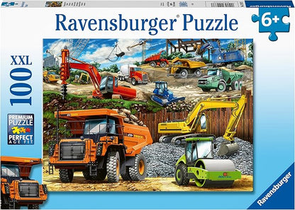 Ravensburger Construction Vehicles 100-Piece Jigsaw Puzzle - Engaging & Educational Toy for Kids | Durable & Long-Lasting | Stimulates Creativity & Problem Solving | FSC Certified