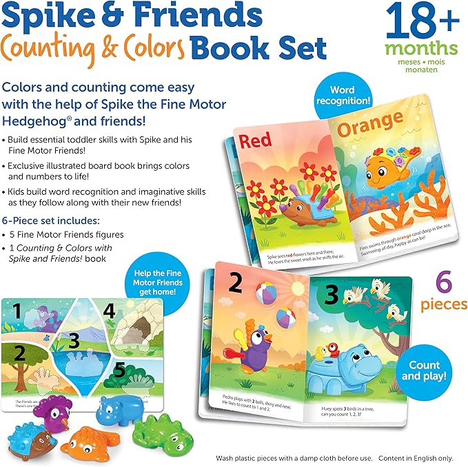 Learning Resources Spike and Friends Counting & Colors Book Set