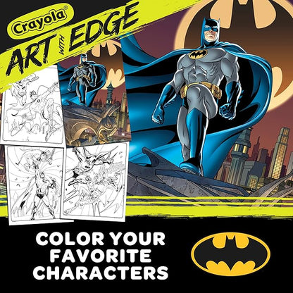 Crayola Art with Edge Batman Coloring Pages (28pgs), Includes 1 Batman Poster, Adult Coloring, Batman Collectable, Batman Gift