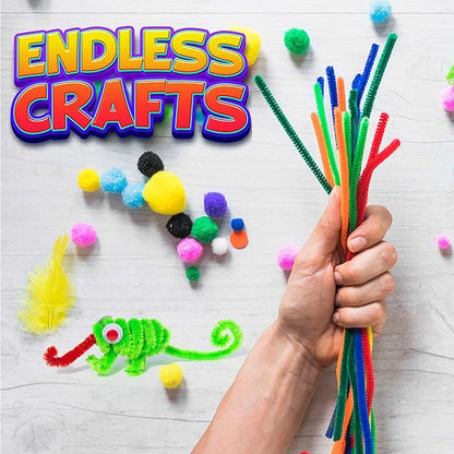 Blue Squid Pipe Cleaners Craft Chenille Stems - Chenille Cleaners, Pipe Cleaners, DIY Art & Craft Projects, Kids Fuzzy Sticks Crafts, Extra Long Pieces, Sparkle Crafting Colors