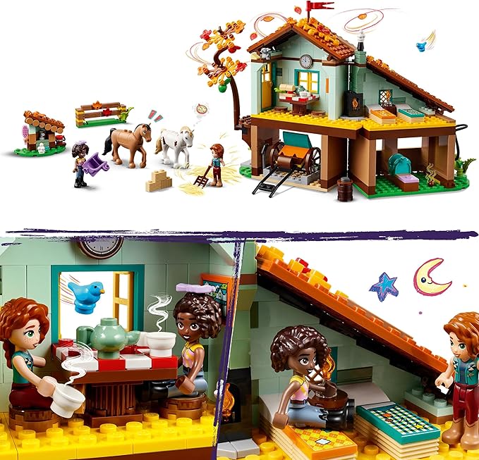 Lego Friends Autumn’s Horse Stable 41745 Building Toy, Role-Play Fun for Kids Ages 7+, with 2 Mini-Dolls and 2 Horses, Carriage and Riding Accessories, A Gift Birthday Gift for Kids Who Love Horses