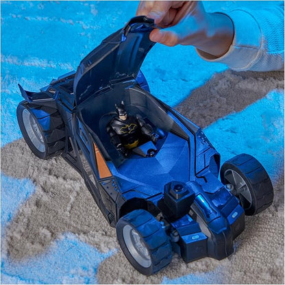 DC Comics, Batman Batmobile Remote Control Car, Easy to Drive, Compatible with Batman Figures, Kids Toys for Boys and Girls Ages 4 and Up