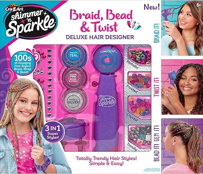 Cra-Z-Art Shimmer ‘n Sparkle Braid Bead and Twist Deluxe Hair Designer