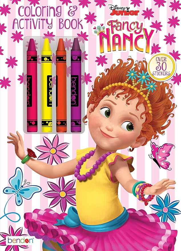 Fancy Nancy Coloring Book Set - Fancy Nancy Coloring and Activity Book with Crayons | Arts and Crafts Kit for Kids