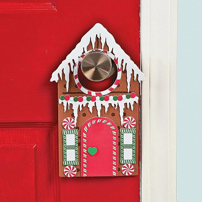 Gingerbread Door Knob Hanger Kit - Makes 12 - Christmas Crafts for Kids