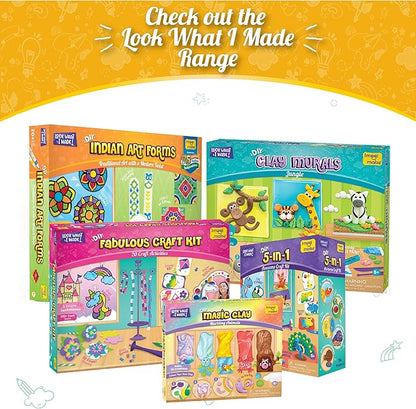 Imagimake Window Art Jungle Suncatcher Kit | Kids Crafts Supplies | Girls Toys Age 6-8 | Arts and Crafts for Kids Ages 8-12 | Creative Fun Craft Kit | Gifts for 5 Year Old Boys & Girls