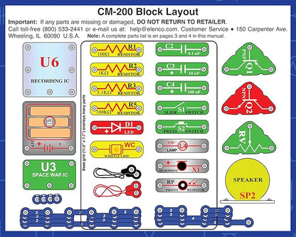 Snap Circuits 203 Electronics Exploration Kit | Over 200 STEM Projects | Full Color Project Manual | 42 Snap Modules | Unlimited Fun