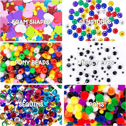 Made By Me Ultimate Craft Box, Art & Craft Activities 1000 Piece Set, Storage Case, Great for Preschool Arts & Crafts, Adult & Group Projects, Craft Box for Kids Girls & Boys