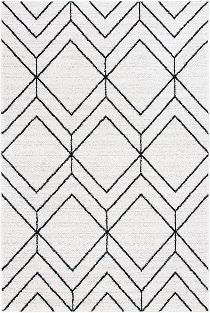 SAFAVIEH Adirondack Collection Accent Rug - 2'6" x 4', Ivory & Black, Modern Geometric Design, Non-Shedding & Easy Care, Ideal for High Traffic Areas in Entryway, Living Room, Bedroom (ADR241A)