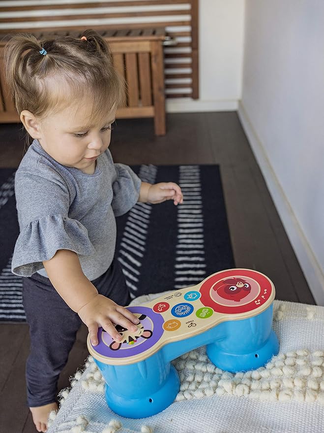 Baby Einstein Upbeat Tunes Magic Touch Wooden Drum Musical Toy Ages 6 Months +