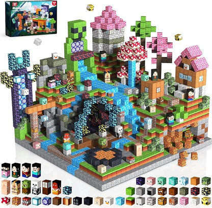300PCS Magnetic Blocks - Magnetic Building Blocks Cubes Adventurer, Magnet Toys for Kids Age 3+, Toy Building Set for Kids, Magnets Stacking Construction Birthday Gifts for Boys Girls Age 4-8, 8-12