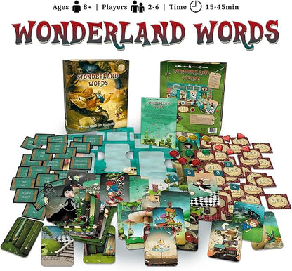 Alice in Wonderland Words | Game of Words and Imagination for The Whole Family | Engaging, Cooperative, and Creative | Ages 8+ | 2-6 Players | 15-45min Playtime