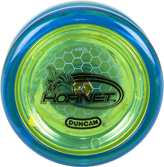 Duncan Toys Hornet Pro Looping Yo-Yo with String, Ball Bearing Axle and Plastic Body, Blue with Yellow Cap