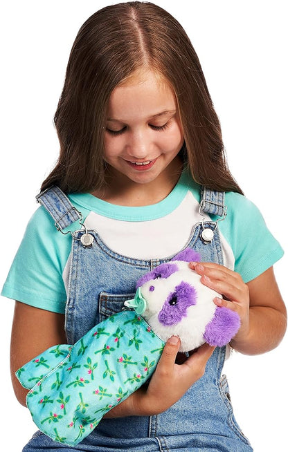 Little Live Pets WODJ4 Cozy Dozys: Petals The Panda | Interactive Plush Toy Panda. 25+ Sounds and Reactions. Magical Eye Movement. Blanket, Pacifier for Kids Ages 4+, Multicolor (26400)