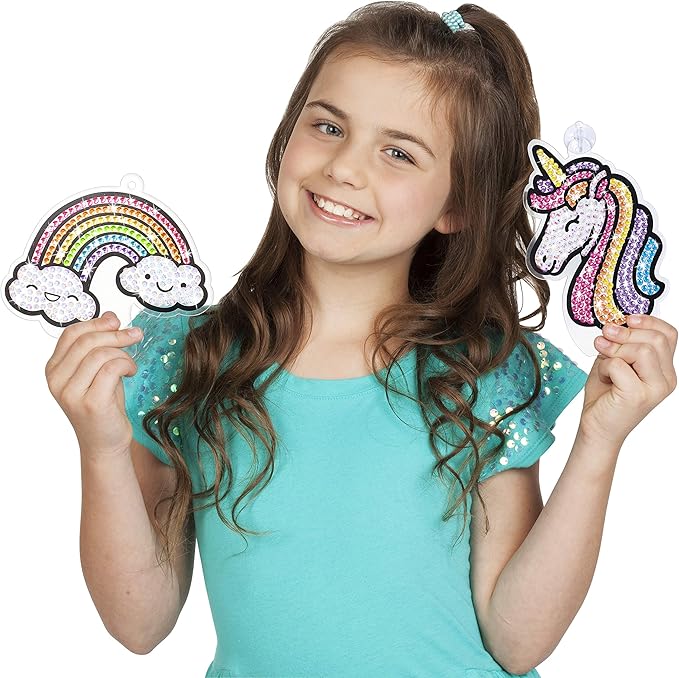 Creativity for Kids Big Gem Diamond Painting Kits: Magical Stickers and Suncatcher DIY Kit - Diamond Art for Kids, Unicorn Gifts for Girls Ages 6-8+