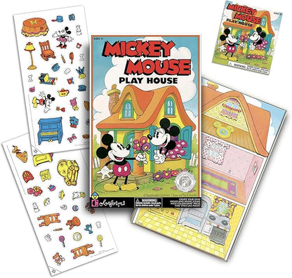 Colorforms — Mickey Mouse Play House Retro Play Set — Mickey and Minnie Mouse! — Pieces Stick Like Magic! — Ages 3+