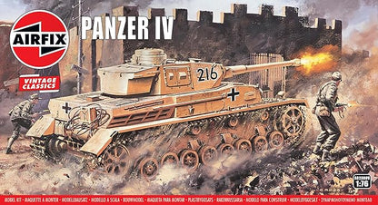 Airfix Model Tank - A02308V Panzer IV, Plastic Model Kits for Adults & Kids 8+, 1:76 Scale, Skill Level 2, WW2 Theme Military Models, World War 2 Tanks