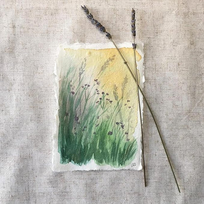 Watercolor Paper - 7.5 X 11 inches - Mixed Media Watercolor Paper - 150 GSM Thick Deckle Edge Virgin Cotton Handmade Paper - Off White