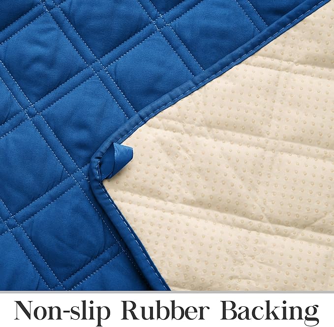 TOMORO Non-Slip Oversized Recliner Cover, 100% Waterproof Quilted Recliner Chair Slipcover Furniture Protector with Pockets, Washable Couch Cover with Elastic Straps for Kids and Pets