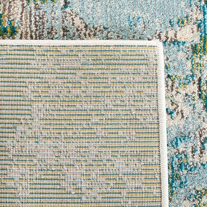 SAFAVIEH Madison Collection 9' x 12' GreenBlue MAD499X Modern Abstract Non-Shedding Living Room Bedroom Dining Home Office Area Rug