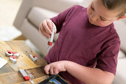 Bendon TS Shure Educational Magnetic Science Experiment Learning Tin with 8 Magnets and 5 Paper Clips 50521