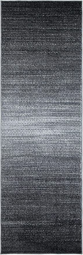 SAFAVIEH Adirondack Collection Runner Rug - 2'6" x 12', Dark Grey & Light Grey, Modern Design, Non-Shedding & Easy Care, Ideal for High Traffic Areas in Living Room, Bedroom (ADR183A)