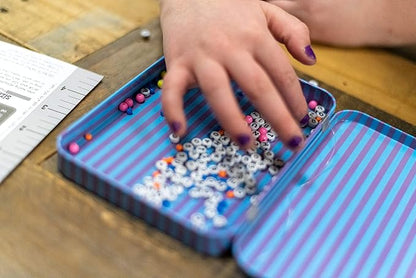 Bendon TS Shure Friendship Bracelet Mini Craft Activity Tin with 190 Beads and Elastic Cord 51243