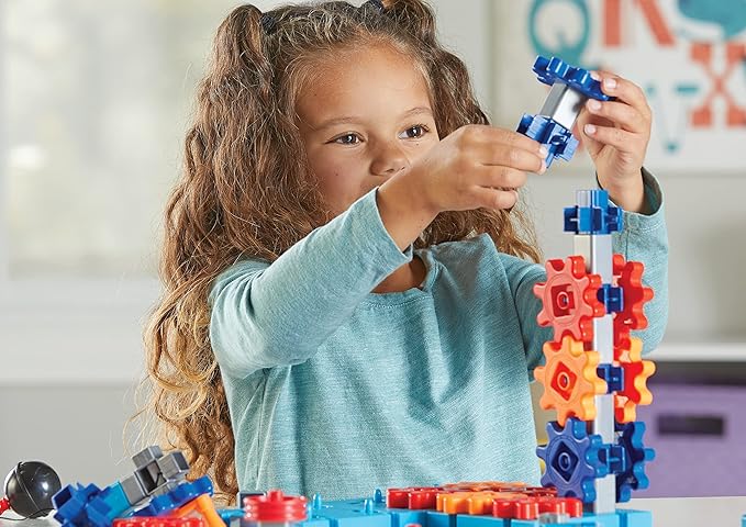 Learning Resources STEM Explorers Machine Makers, 50 Pieces, Ages 5+, STEM Toys, STEM Building Toys, STEM Kits, Engineering Toys, Build it Yourself Toys