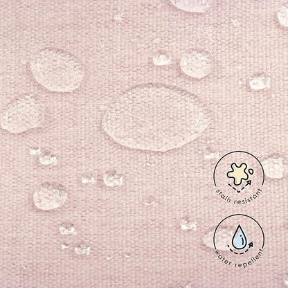 DaVinci Everly Recliner and Swivel Glider in Performance Pale Blush Pink Eco-Weave, GREENGUARD Gold Certified