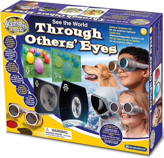Brainstorm: See The World Through Others' Eyes - Optical Science Kit, 22 Mix & Match Lenses, Educational Leaflet, STEM Learning, Multi-Lingual, Kid 6+