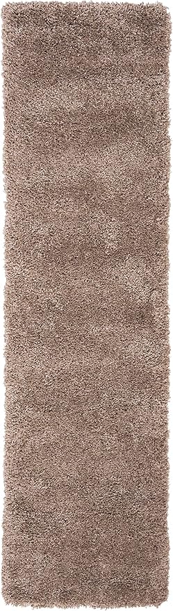 SAFAVIEH Royal Shag Collection Runner Rug - 2'2" x 8', Brown, Non-Shedding & Easy Care, 2-inch Thick Ideal for High Traffic Areas in Living Room, Bedroom (RYG115T)