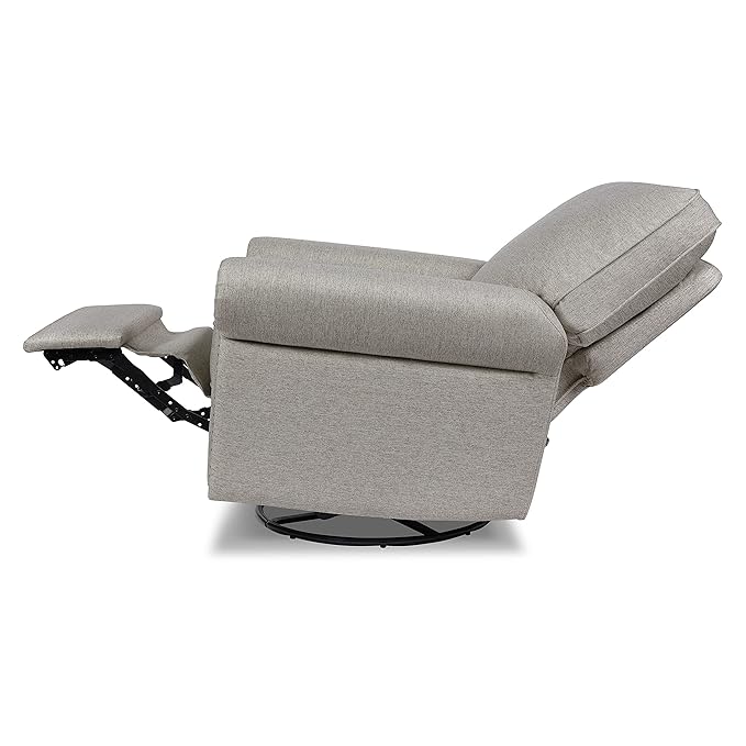 Namesake Linden Electronic Recliner and Swivel Glider with USB Port in Performace Grey Eco-Weave, Water Repellent & Stain Resistant, Greenguard Gold & CertiPUR-US Certified
