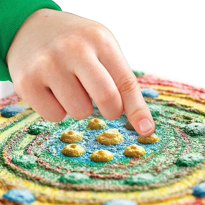 Faber-Castell 3D Sand Painting Kit for Kids: Create 5 Sand Art Pictures, DIY Arts and Crafts for Kids Ages 6-8+, Art Projects and Gifts for Girls and Boys, Red, Yellow, Green, Blue and White