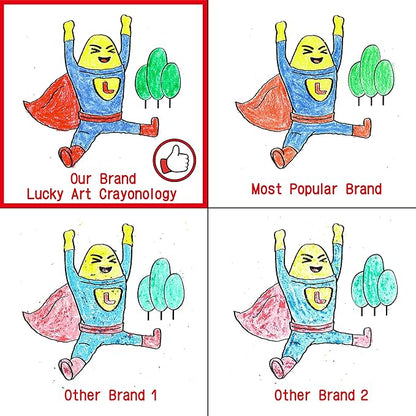 Lucky Art 10 Sets of 4 Packs (40 count) Large Size Crayons - Mini Crayon Packs Non-Toxic Crayons; Crayons in bulk for Kids Party Favors, School Supplies for Teachers & Travel Crayons