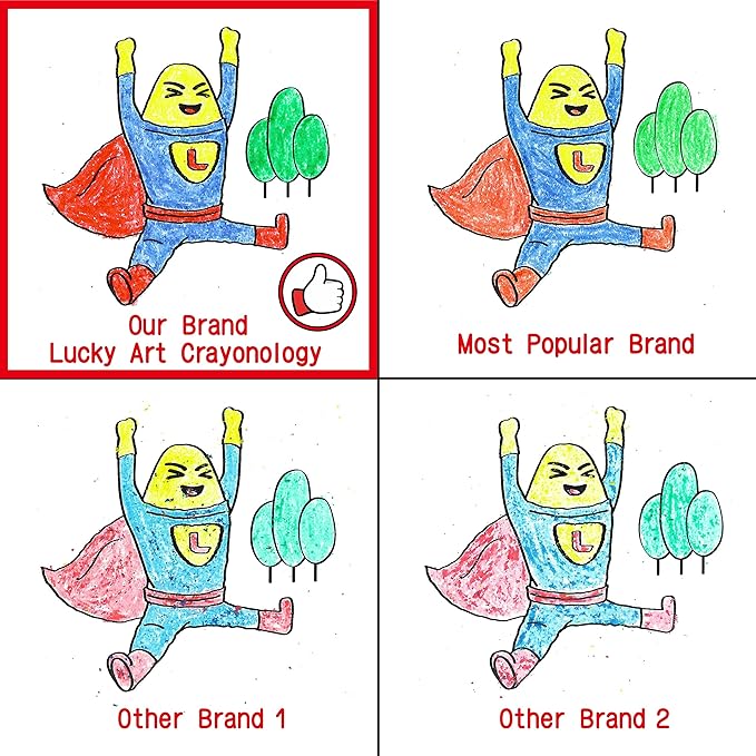 Lucky Art 80 Sets of 4 Packs (320 count) Standard Size Crayons - Mini Crayon Packs Non-Toxic Crayons; Crayons in bulk for Kids Party Favors, School Supplies for Teachers & Travel Crayons
