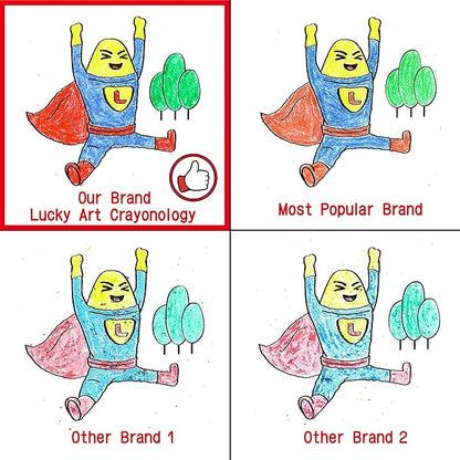 Lucky Art 80 Sets of 4 Packs (320 count) Standard Size Crayons - Mini Crayon Packs Non-Toxic Crayons; Crayons in bulk for Kids Party Favors, School Supplies for Teachers & Travel Crayons