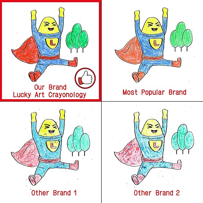 Lucky Art 20 Sets of 4 Packs (80 count) Standard Size Crayons - Mini Crayon Packs Non-Toxic Crayons; Crayons in bulk for Kids Party Favors, School Supplies for Teachers & Travel Crayons