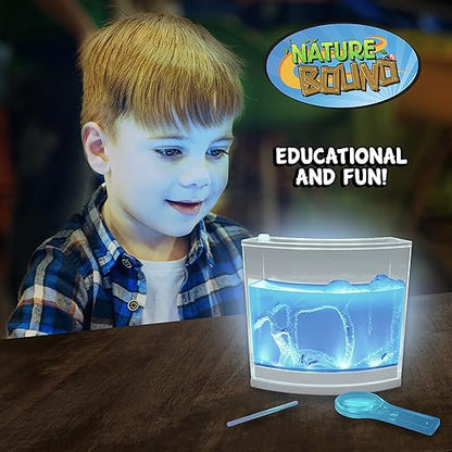 Nature Bound Light-Up Ant Habitat Terrarium Kit with Gel for Kids - LED Lights with Space Age Gel - STEM Science & Nature Toy for Boys & Girls - Watch Ants Dig and Tunnel
