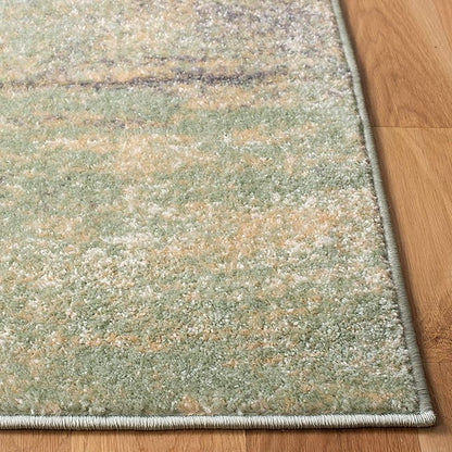 SAFAVIEH Adirondack Collection Accent Rug - 4' x 6', Ivory & Sage, Modern Abstract Design, Non-Shedding & Easy Care, Ideal for High Traffic Areas in Entryway, Living Room, Bedroom (ADR112W)